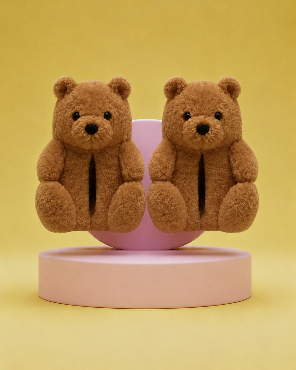 Chaussons Ours Rose