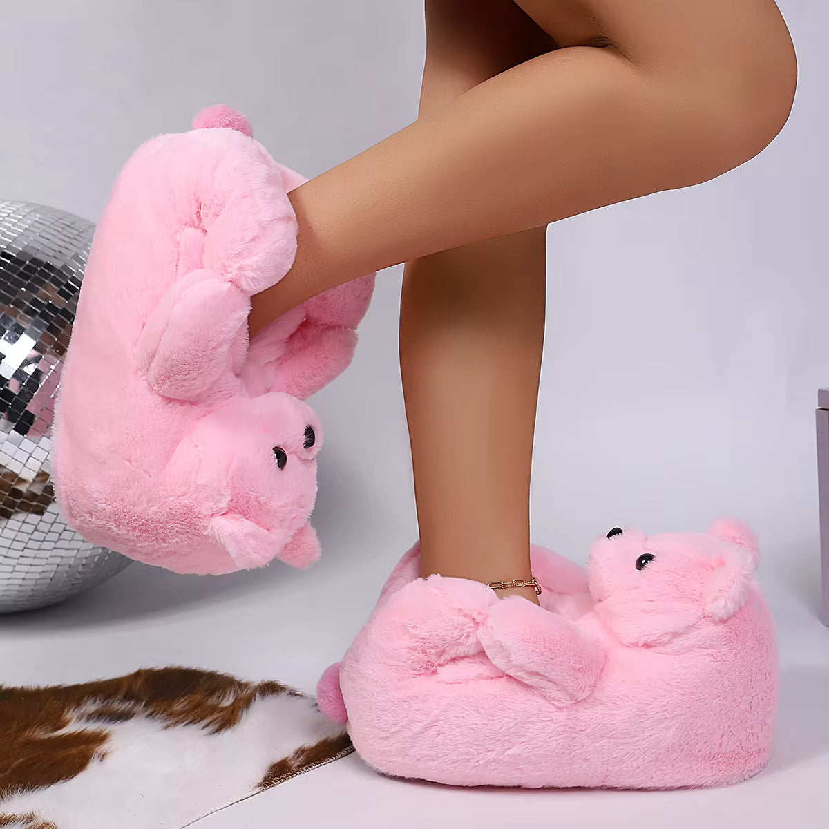 Chaussons Ours Rose