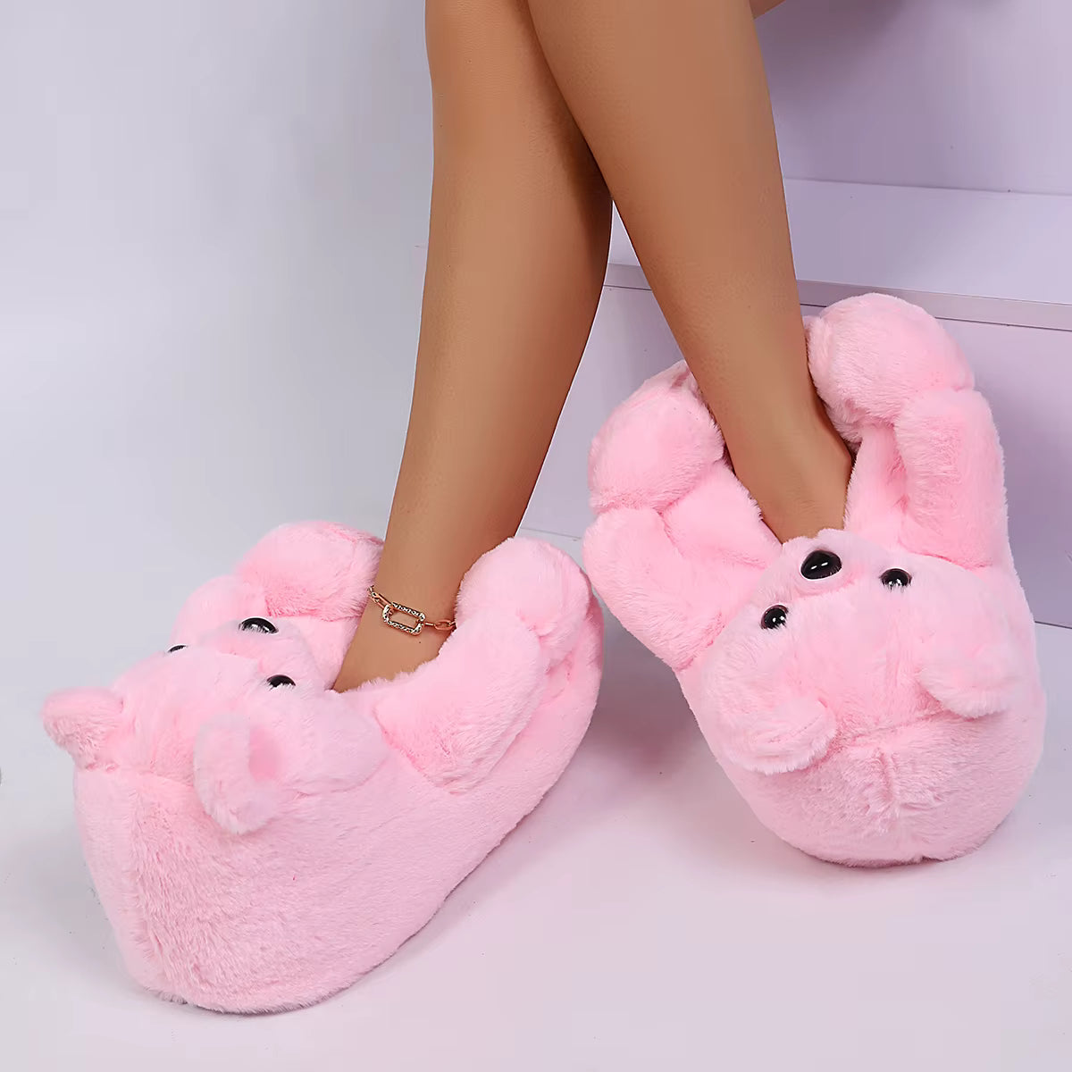 Chaussons Ours Rose