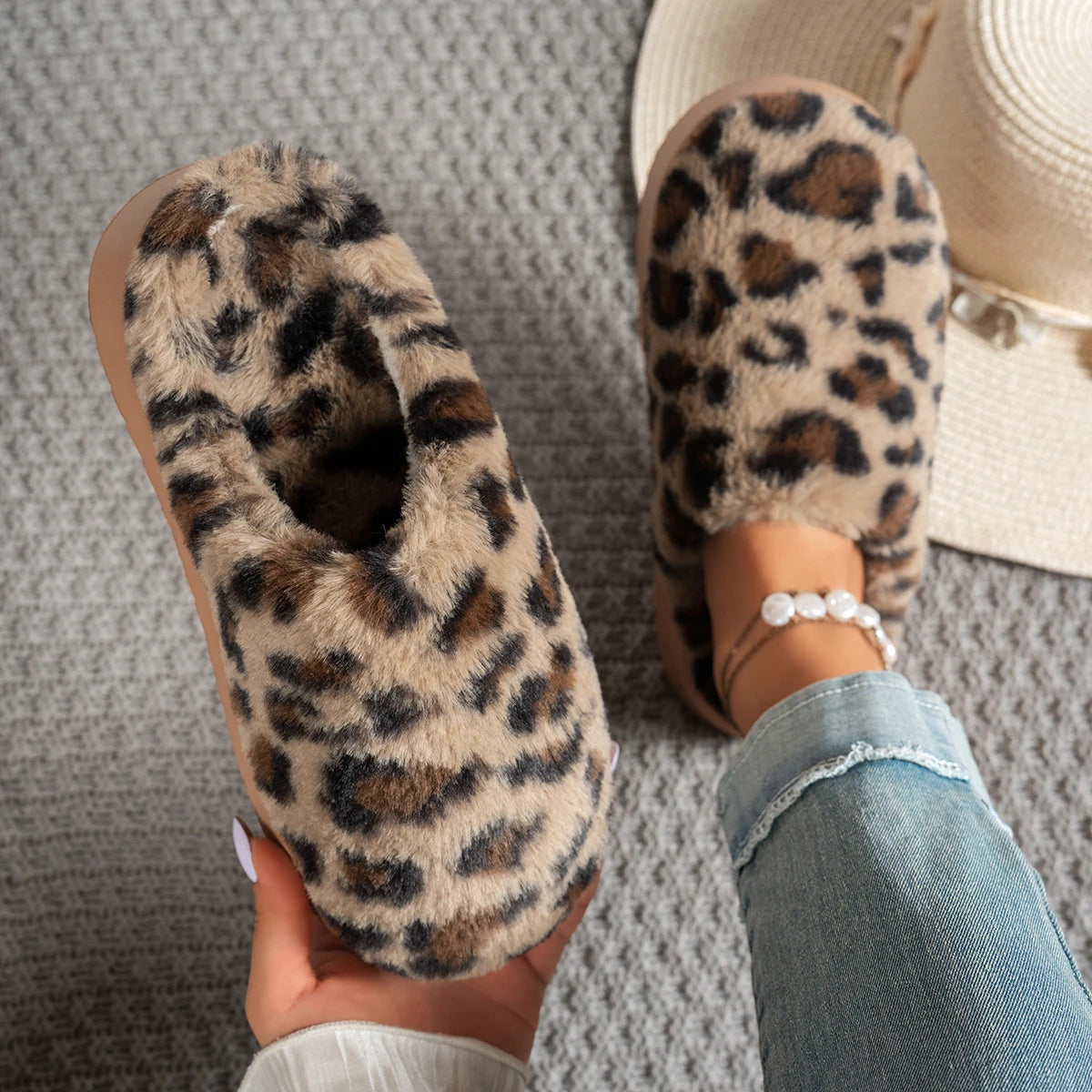 🐆 Pantoufles Léopard Maison Orlina